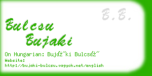 bulcsu bujaki business card